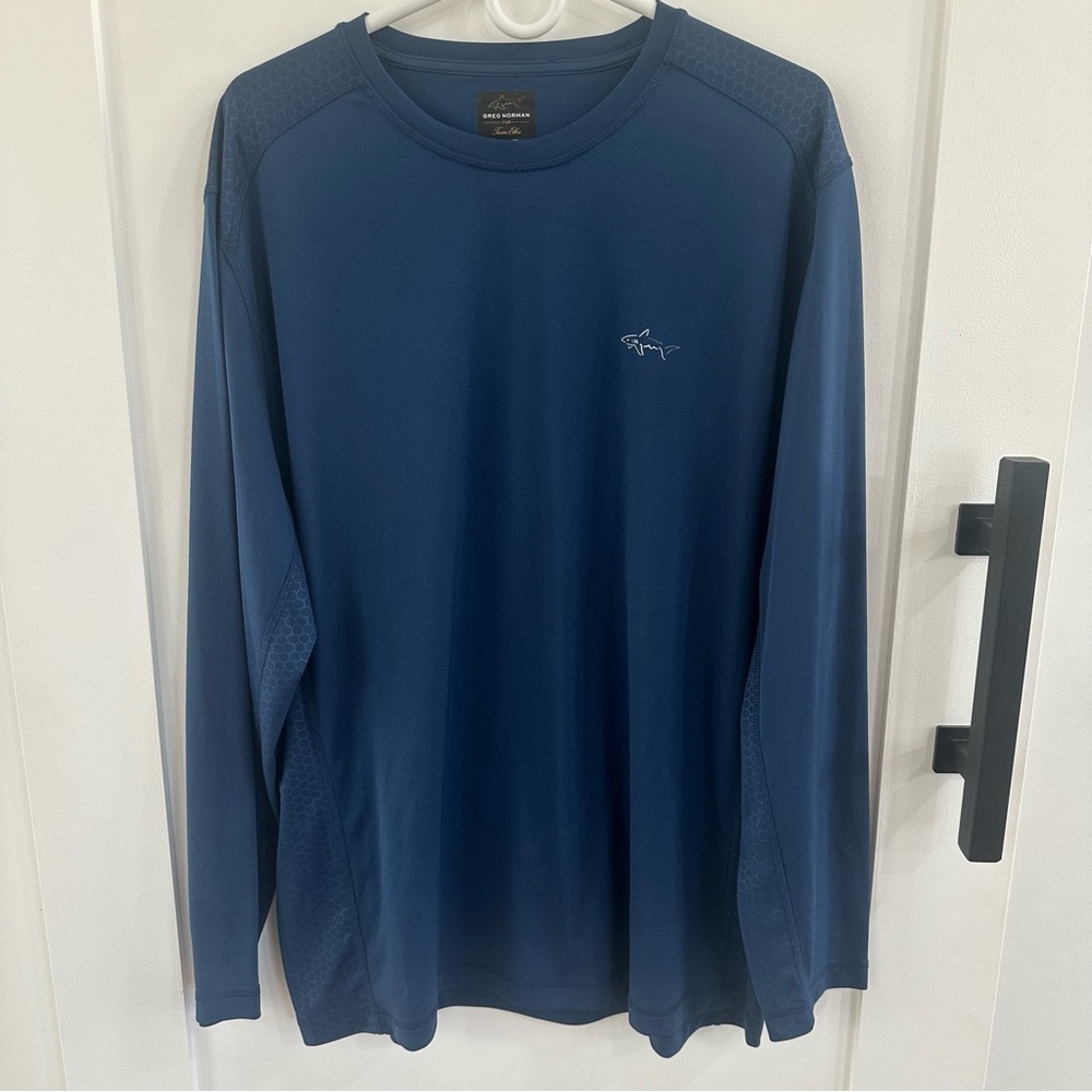 Greg Norman for Tasso Elba Men’s XL Long Sleeve Dark Blue Golf/Casual Shirt